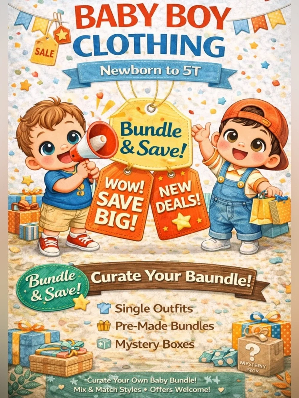 ⭐ Baby Boy Clothing | Curate Your Own Bundle & Save ⭐
